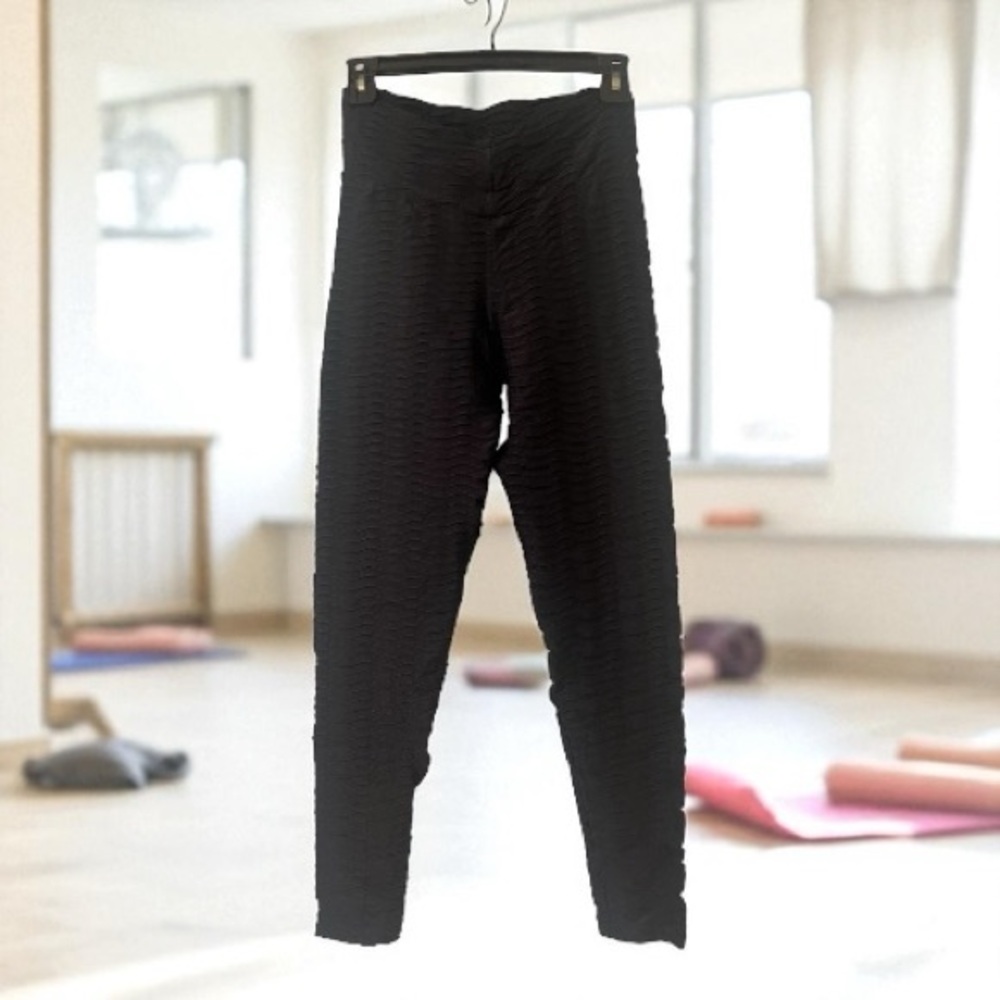 BOOTY BRAPANTS Croco Skin Leggings Black. One Size.